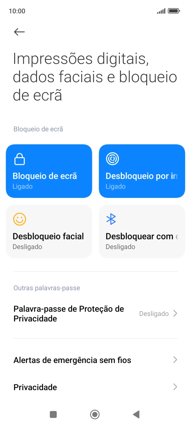 Prima Bloqueio de ecrã.