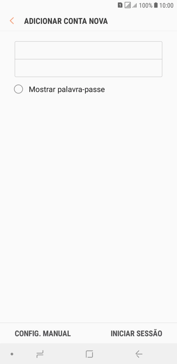 Prima INICIAR SESSÃO.