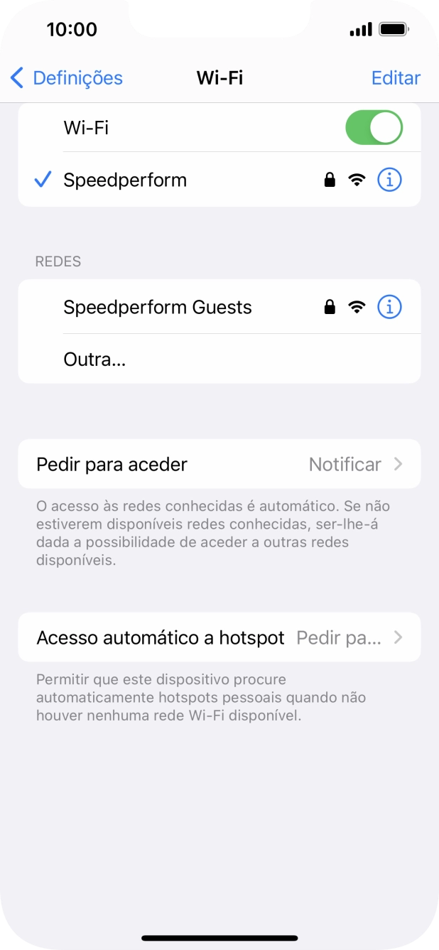 Para voltar ao ecrã inicial, deslize o dedo de baixo para cima a partir da base do ecrã.