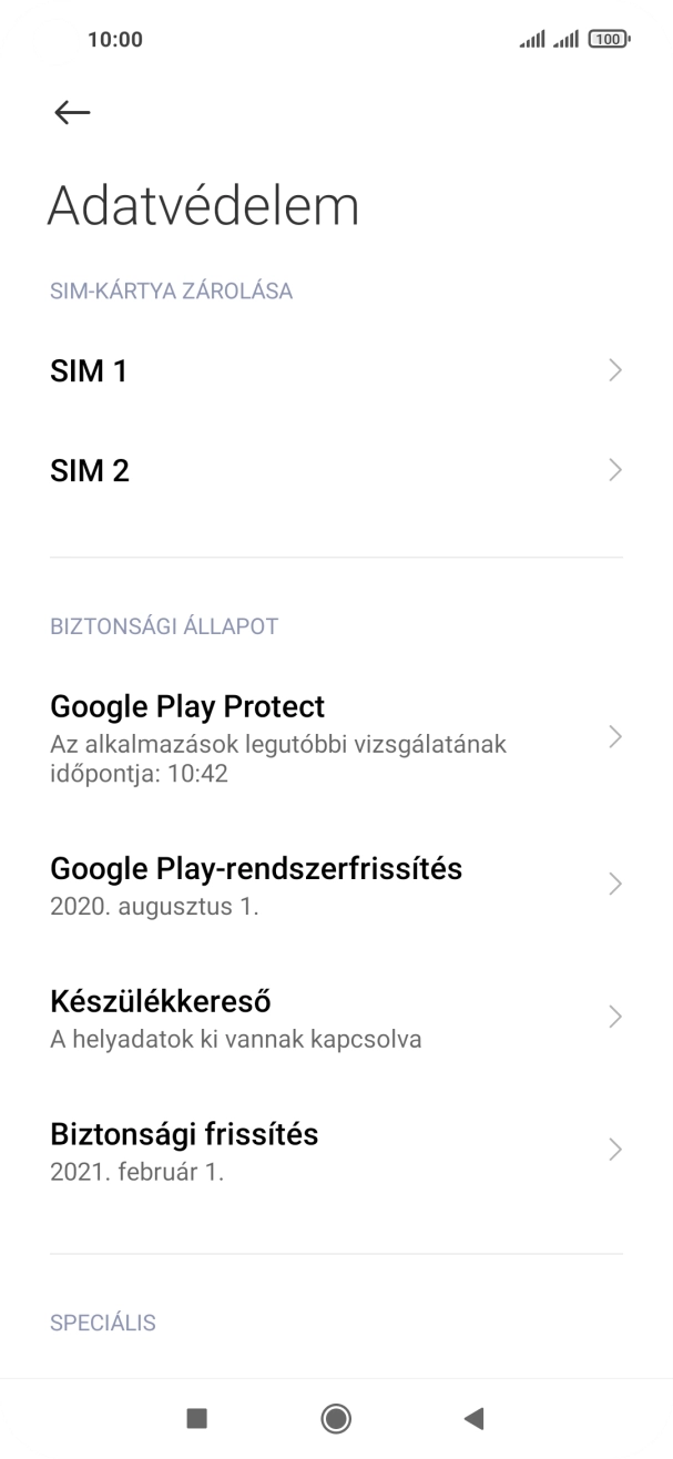 Kattints a kívánt SIM-kártyára.