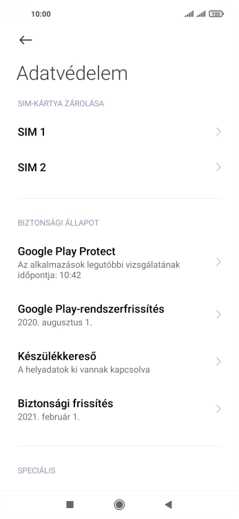 Kattints a kívánt SIM-kártyára.