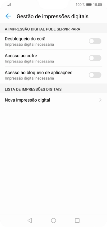 Prima Nova impressão digital.