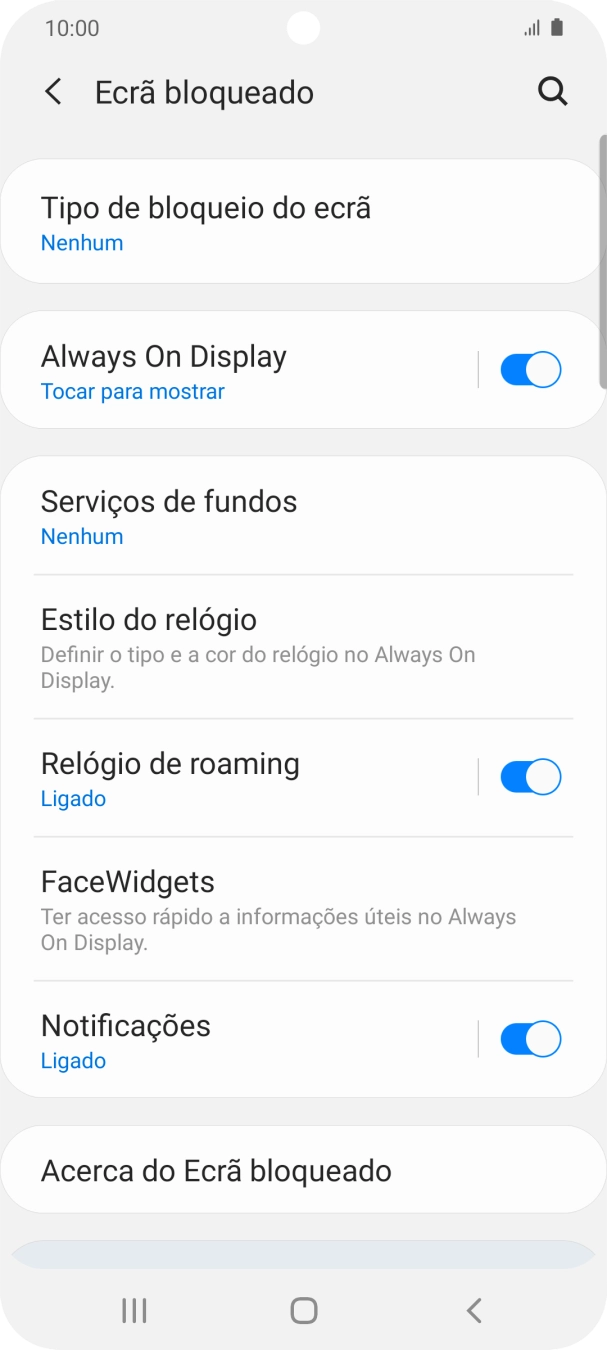 Prima a tecla de início para terminar e voltar ao ecrã inicial.