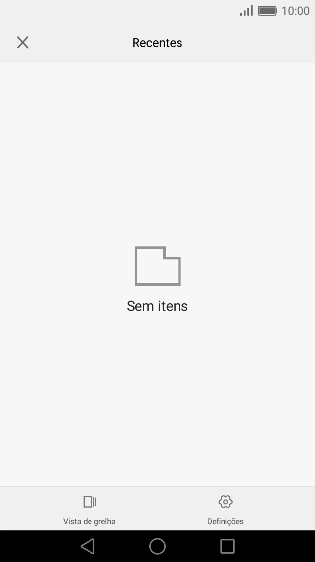 Deslize o dedo sobre o ecrã da esquerda para a direita.