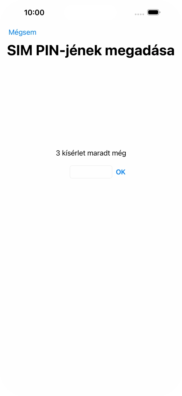 Amennyiben a SIM-kártyád zárolva van, írd be a PIN-kódodat, és válaszd az OK lehetőséget.