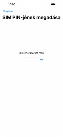 Amennyiben a SIM-kártyád zárolva van, írd be a PIN-kódodat, és válaszd az OK lehetőséget.