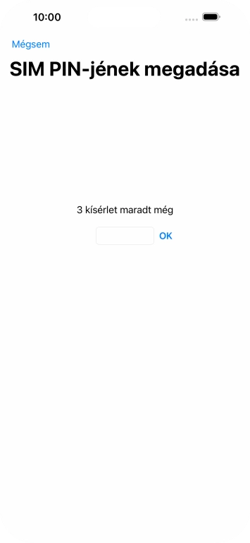 Amennyiben a SIM-kártyád zárolva van, írd be a PIN-kódodat, és válaszd az OK lehetőséget.