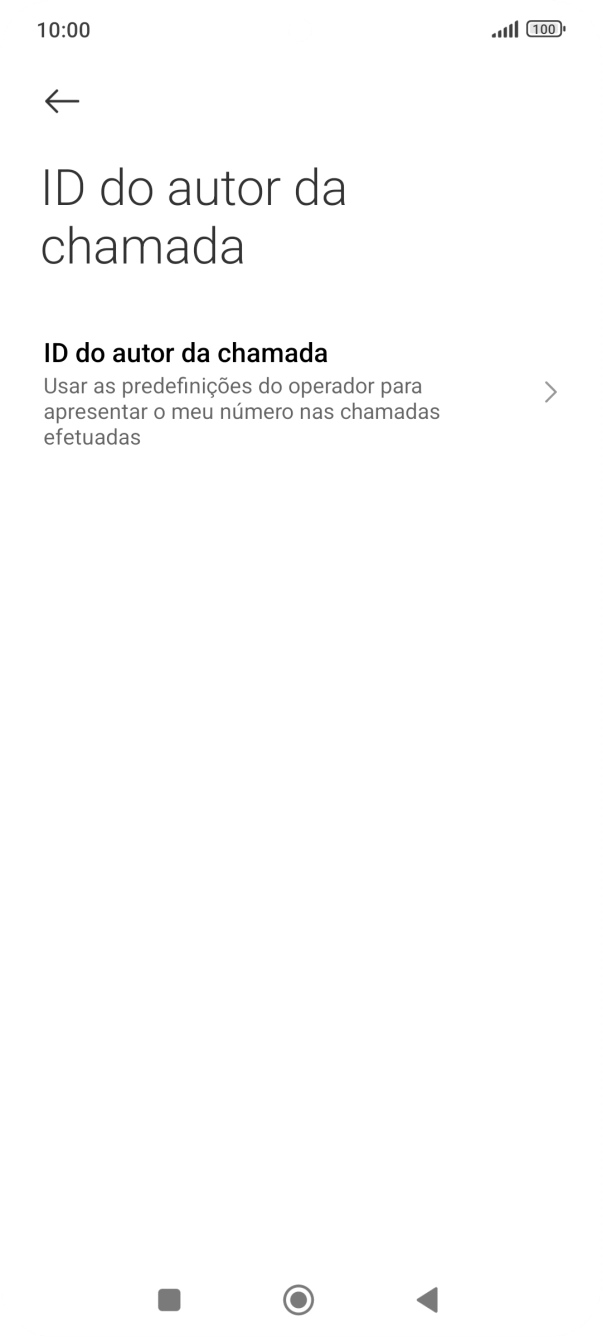 Prima ID do autor da chamada.