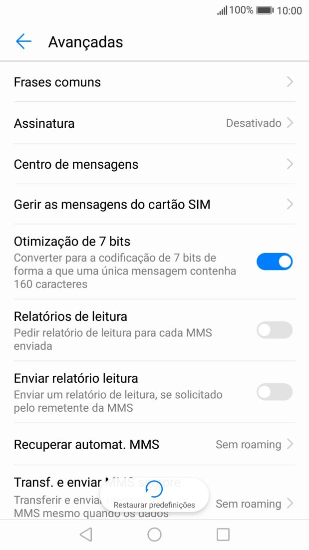 Prima Centro de mensagens.