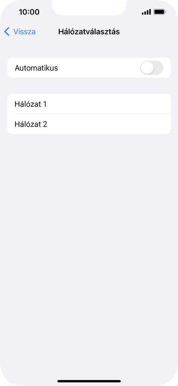 Ha kikapcsolod a funkciót, válaszd a kívánt hálózatot.