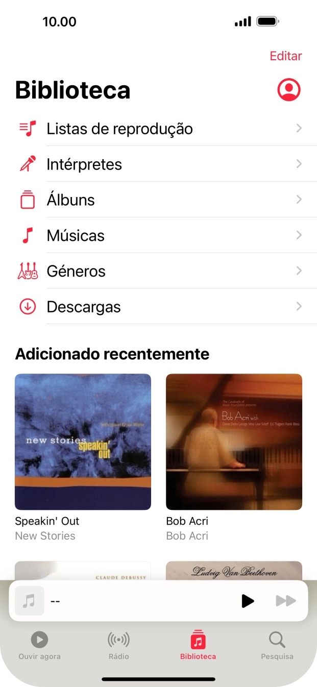 Prima Listas de reprodução.