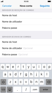 Prima Nome de utilizador e introduza o nome de utilizador da sua conta de e-mail na Vodafone.