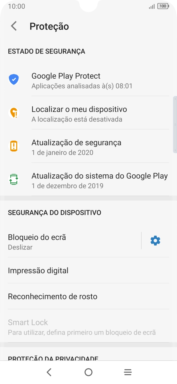 Prima Bloqueio do ecrã.