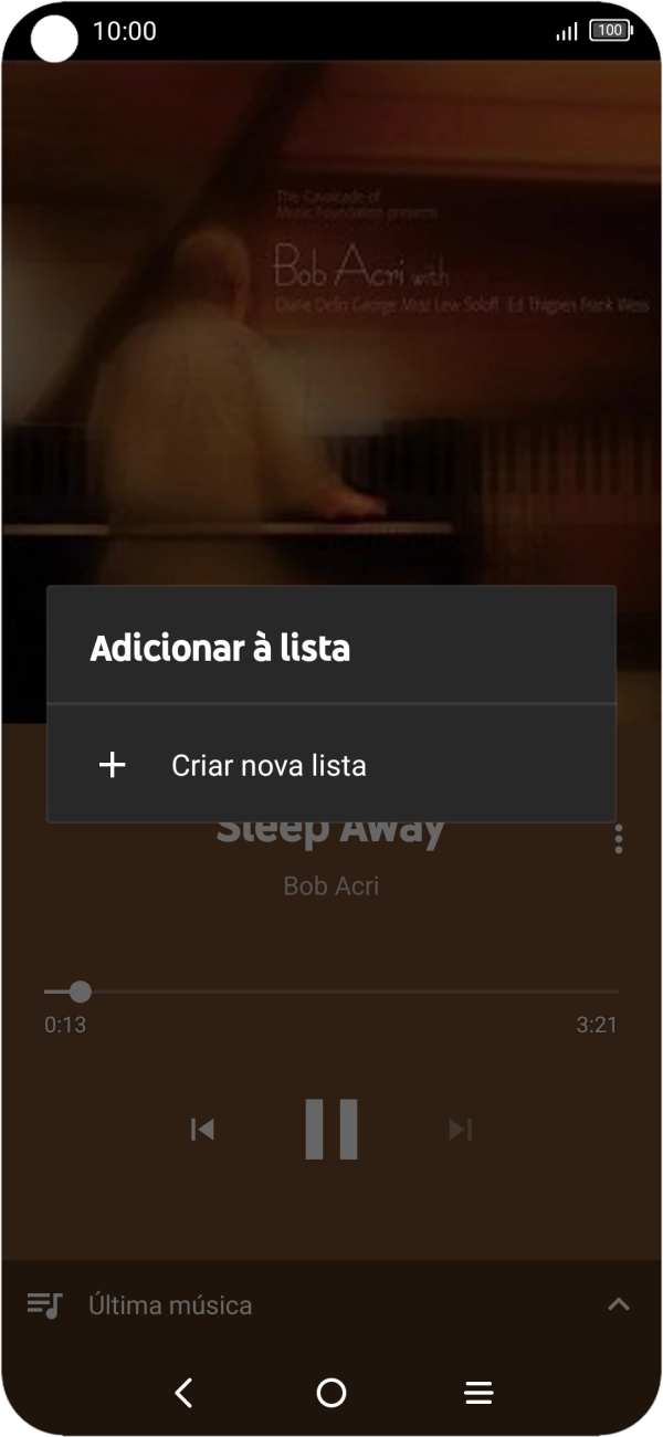 Prima Criar nova lista.