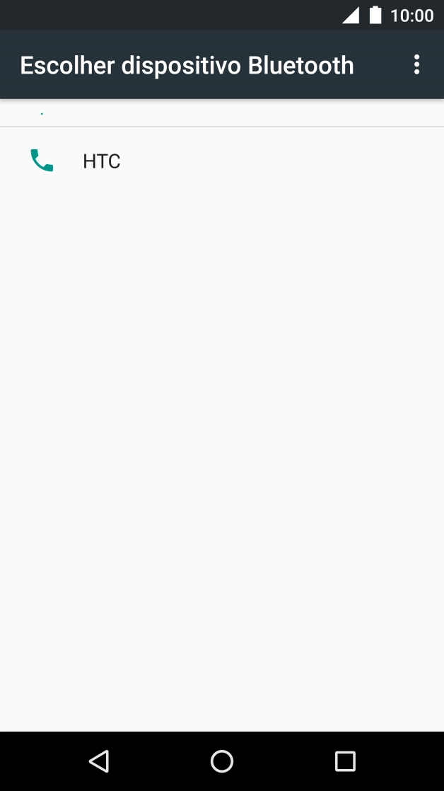 Prima o dispositivo Bluetooth pretendido e aguarde enquanto o ficheiro é transferido.