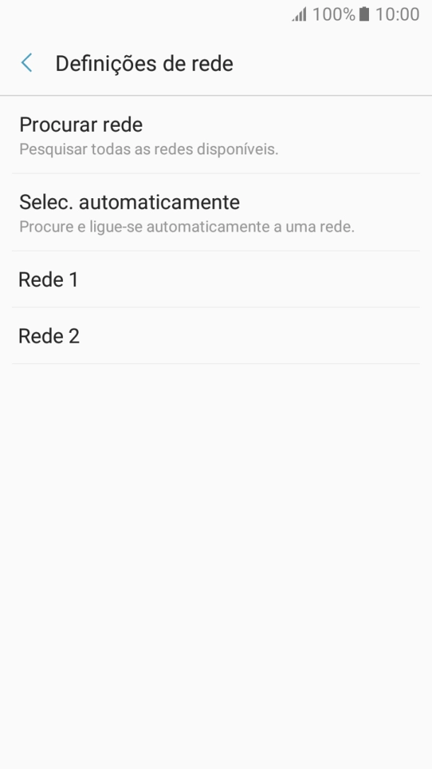 Para selecionar a rede automaticamente, prima Selec. automaticamente.