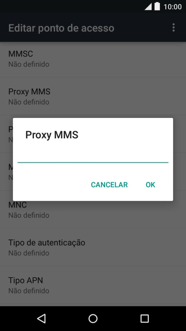 Introduza iproxy.vodafone.pt e prima OK.