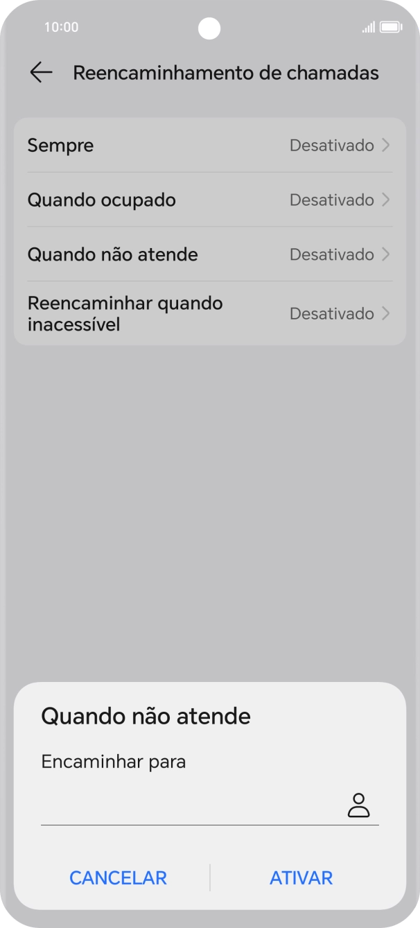 Introduza 123 e prima ATIVAR.