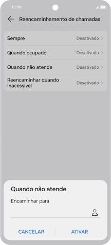 Introduza 123 e prima ATIVAR.