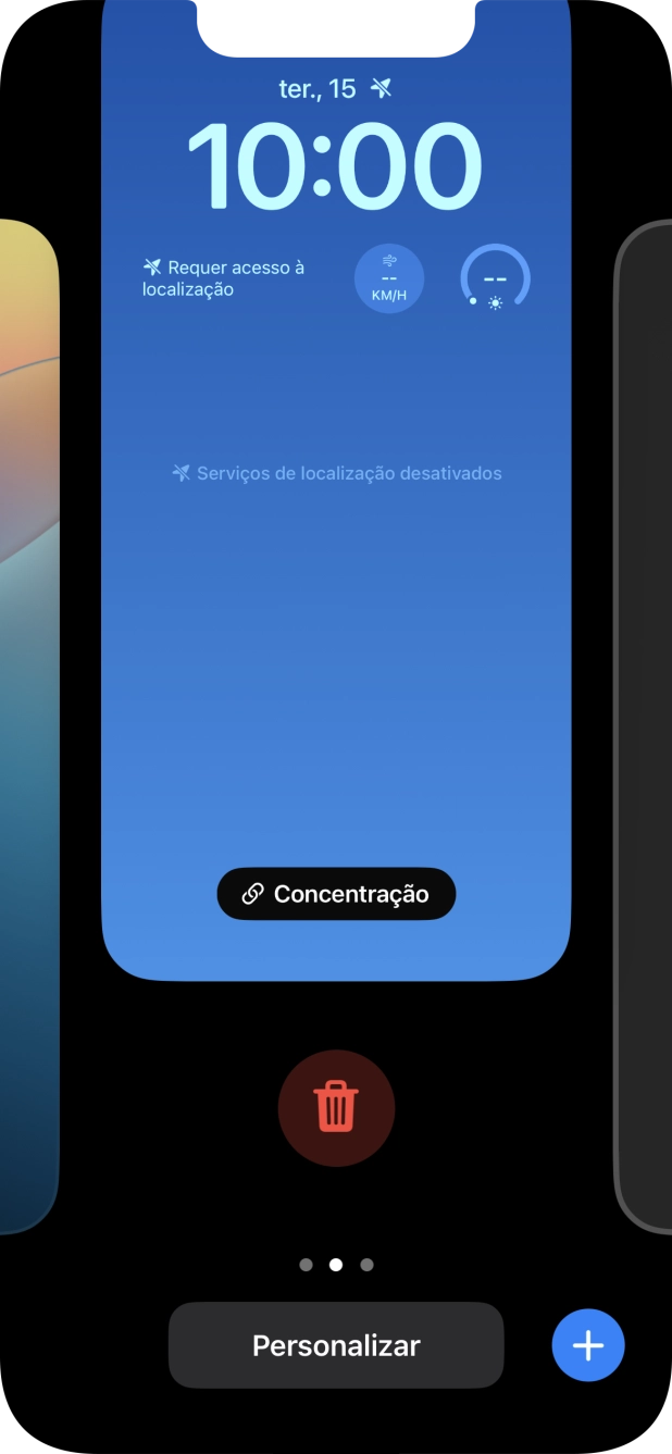 Prima o ícone para apagar.