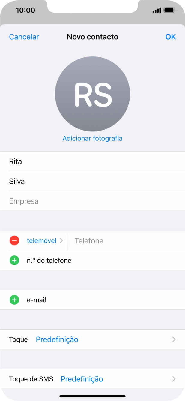 Prima Telefone e introduza o número de telefone pretendido.