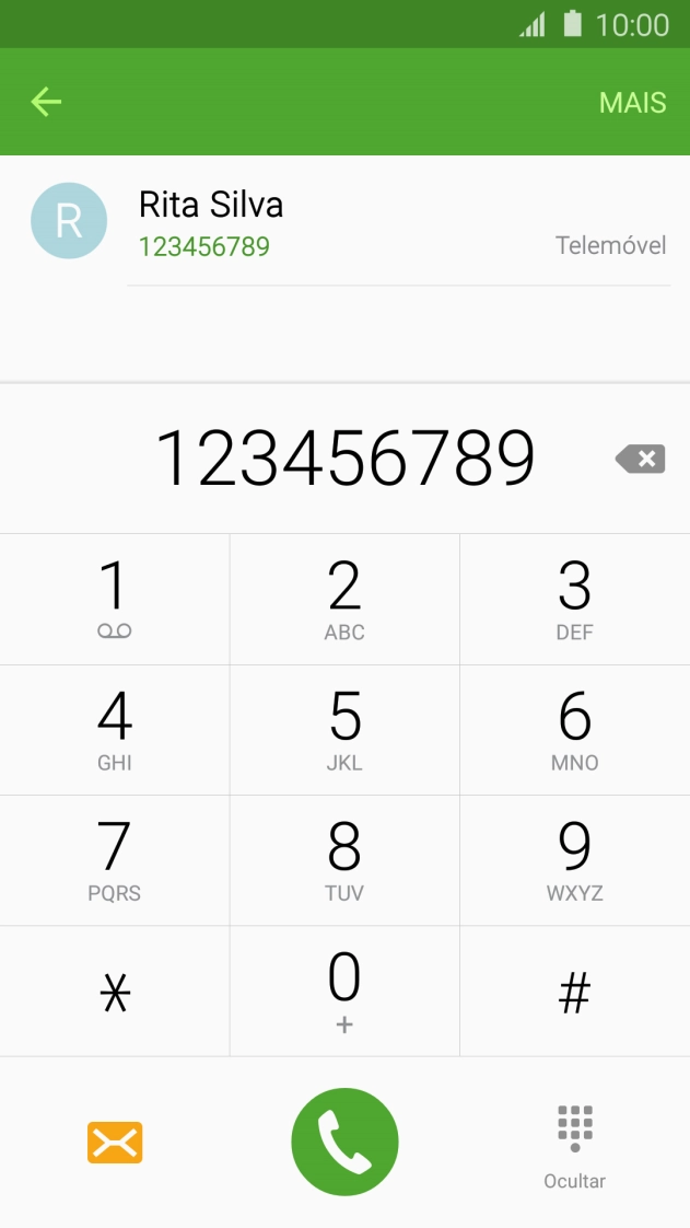 Mantenha premida a tecla numérica 1 até ligar ao correio de voz. Siga as instruções para ouvir as mensagens.