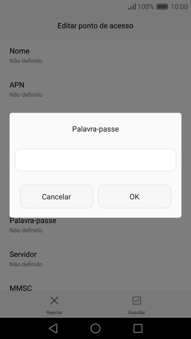 Introduza vodafone e prima OK.