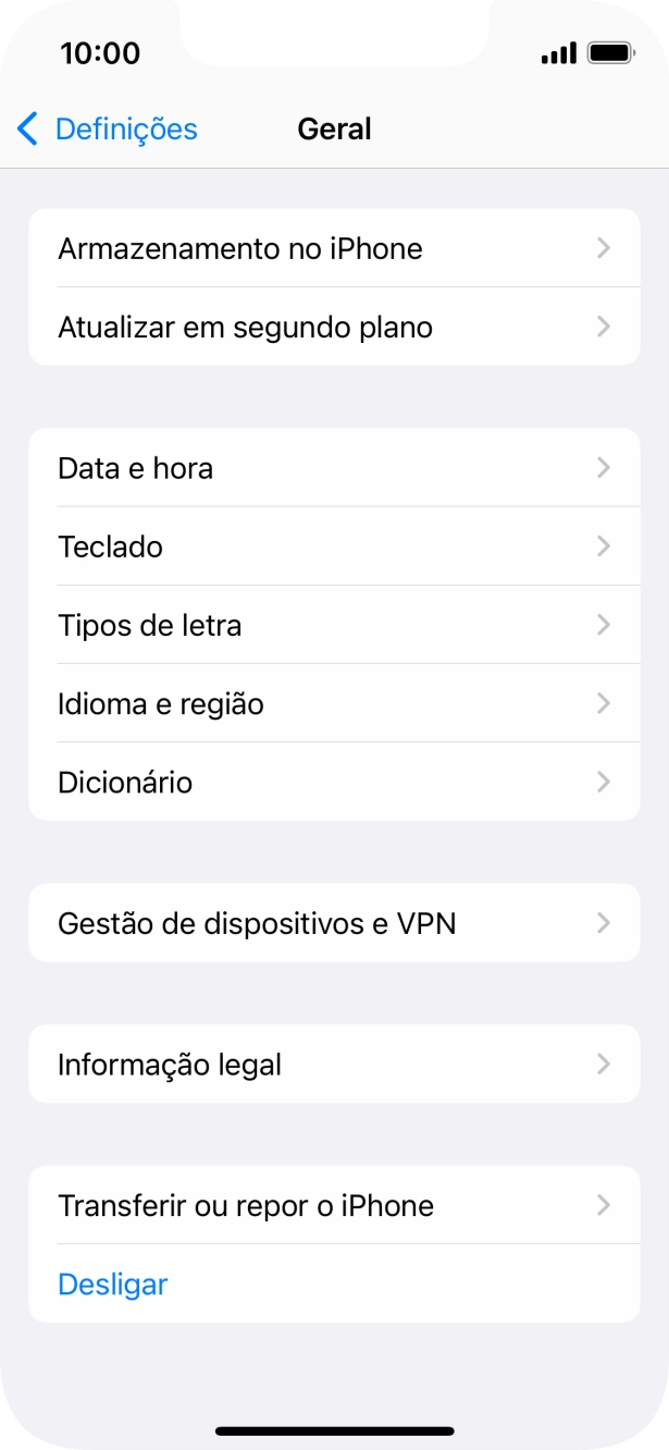 Prima Transferir ou repor o iPhone.