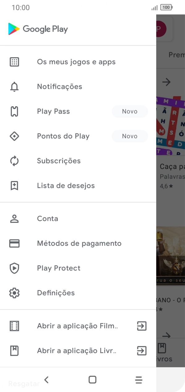Prima Os meus jogos e aplicações.