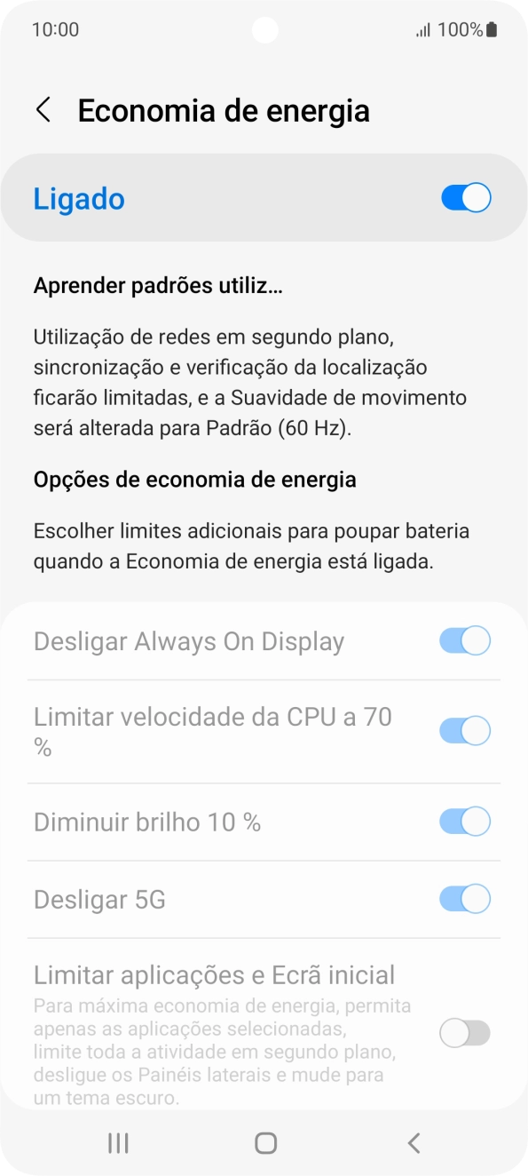 Prima a tecla de início para terminar e voltar ao ecrã inicial.