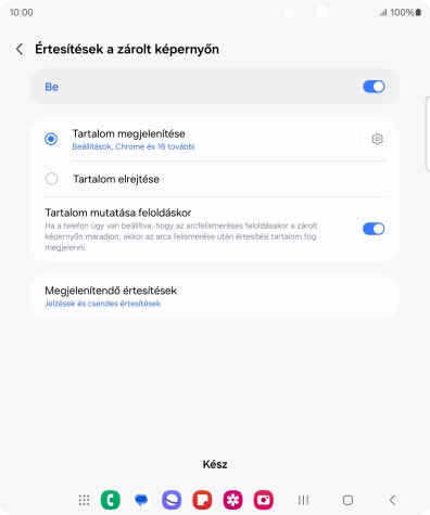 Kattints a kívánt beállítások melletti csúszkákra a funkciók be- vagy kikapcsolásához.