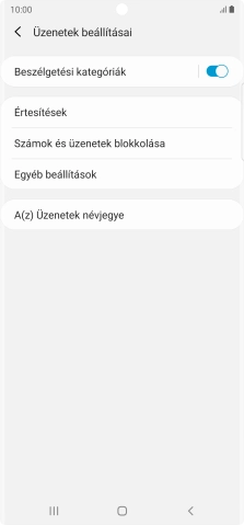 Válaszd az Egyéb beállítások lehetőséget.