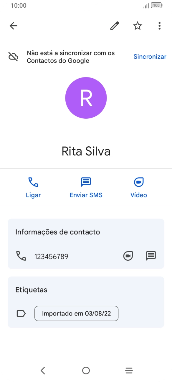 Prima o número pretendido.