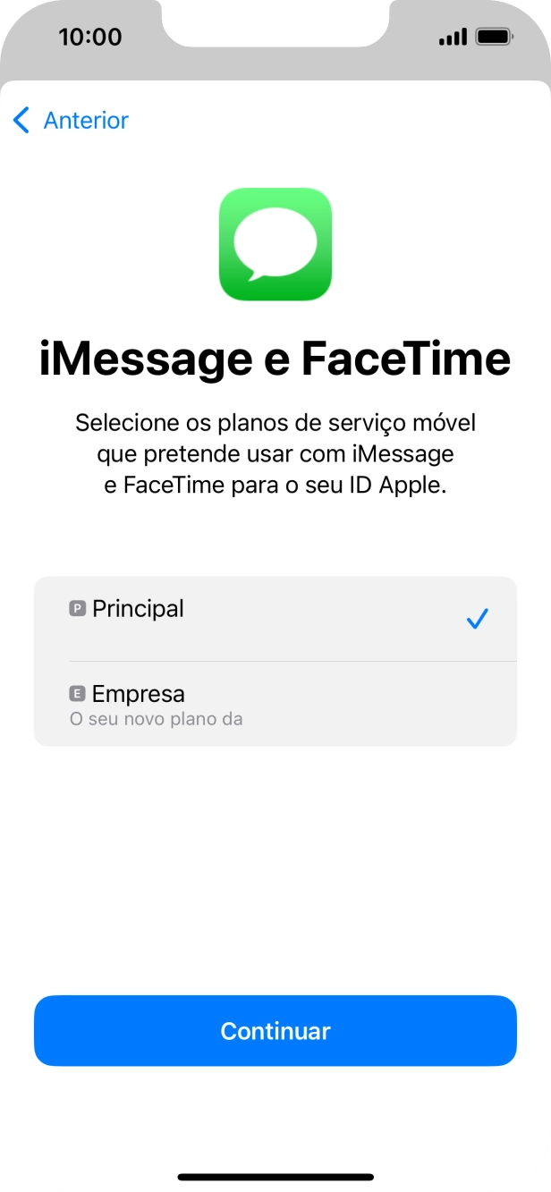 Prima o plano pretendido.