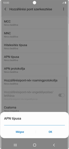 Írd be azt, hogy default, és válaszd az OK lehetőséget.