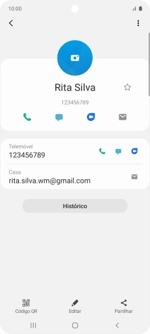 Prima o ícone de chamada ao lado do número pretendido.