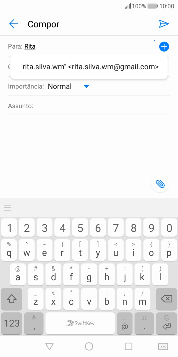 Prima o contacto pretendido.