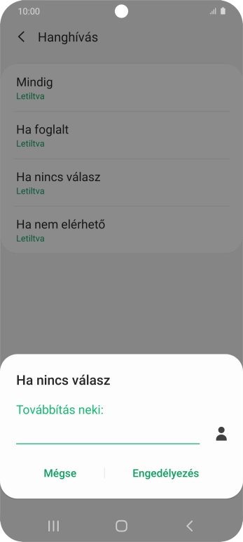 Írd be a +36709090999 számot és válaszd az Engedélyezés lehetőséget.