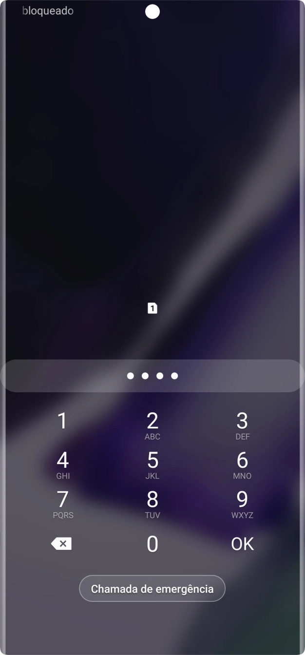 Se solicitado, deve introduzir o código PIN e premir OK.