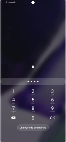 Se solicitado, deve introduzir o código PIN e premir OK.