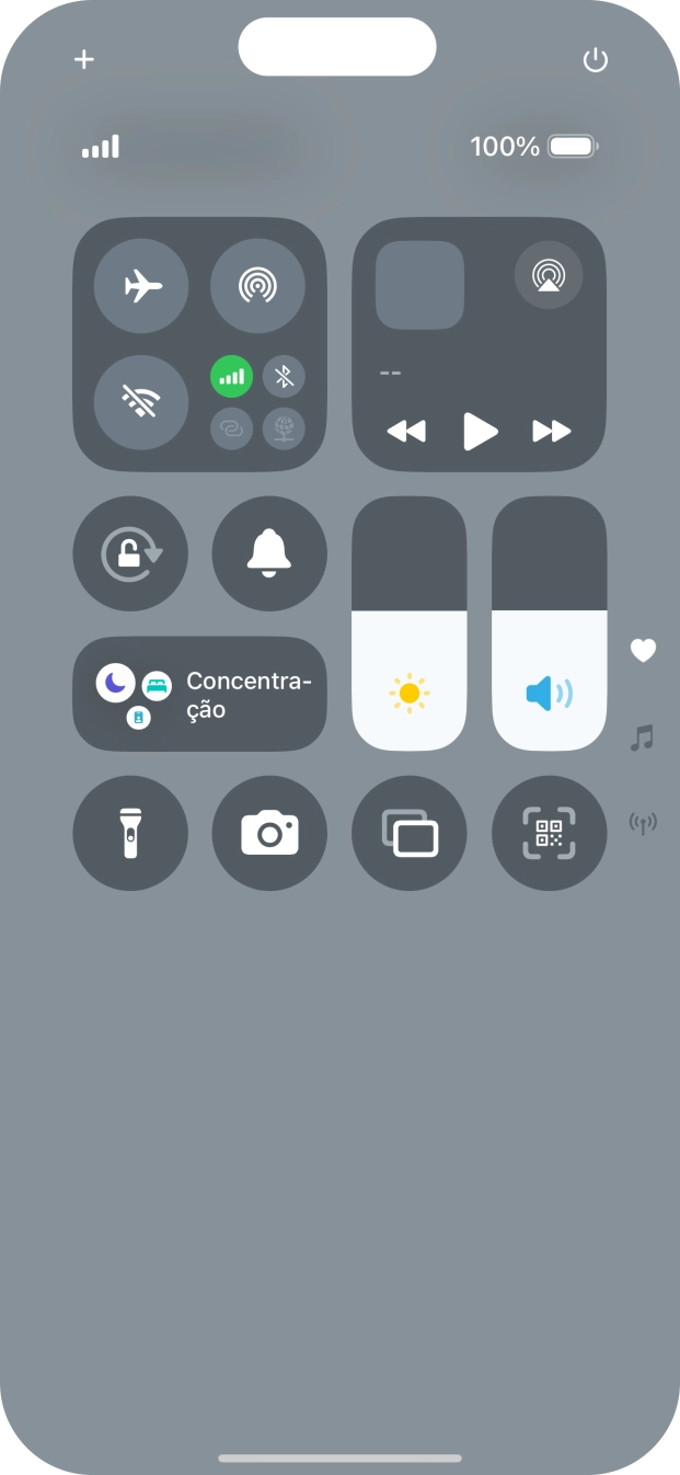 Prima o ícone de modo de voo para ativar ou desativar a função.