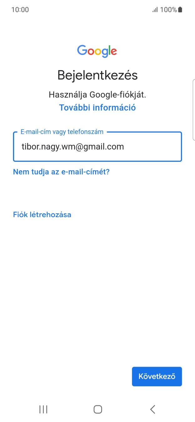 Válaszd a Következő lehetőséget.