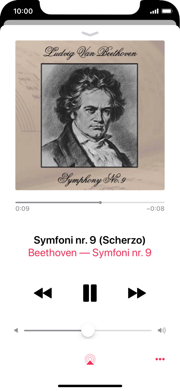 Prima a seta para a direita para ir para o ficheiro de música seguinte.