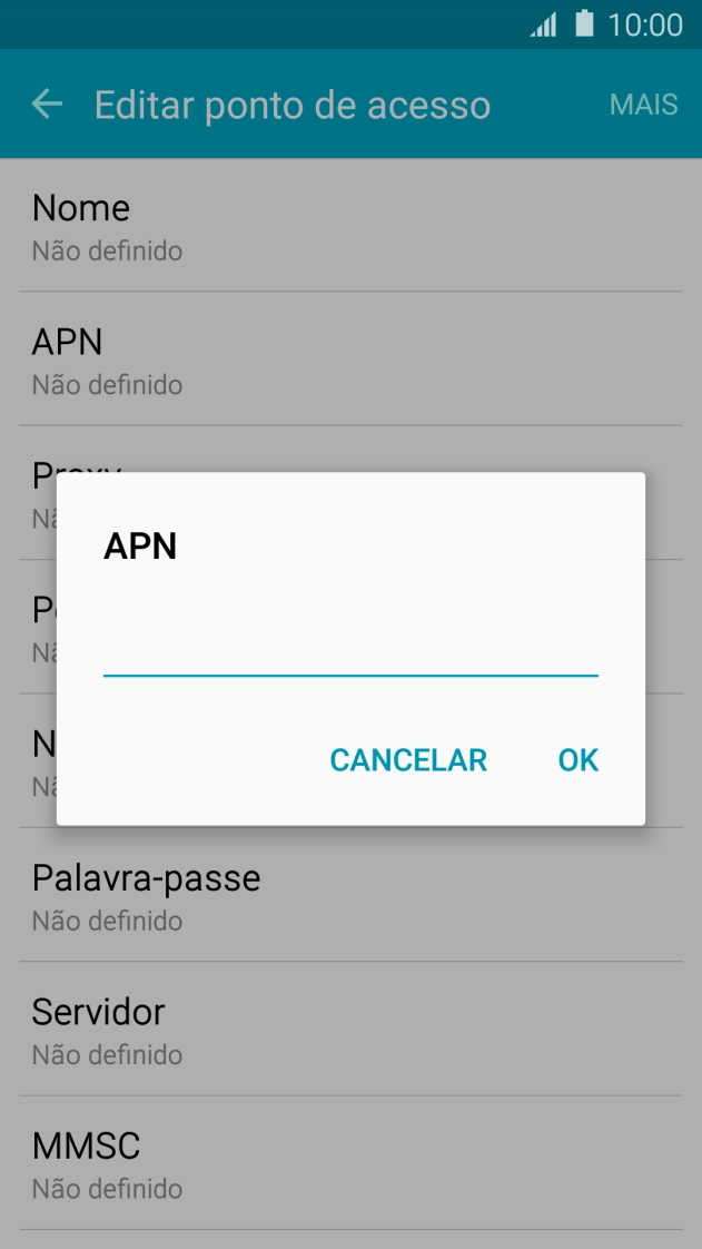 Introduza net2.vodafone.pt e prima OK.