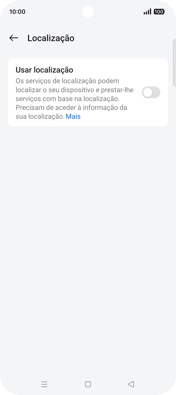 Prima o indicador para ativar ou desativar a função.