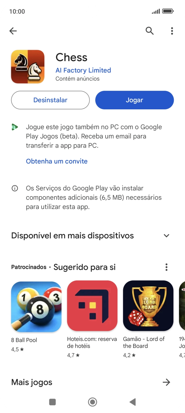 Prima a tecla de início para terminar e voltar ao ecrã inicial.