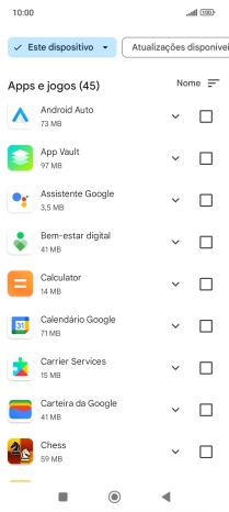 Prima a app pretendida.