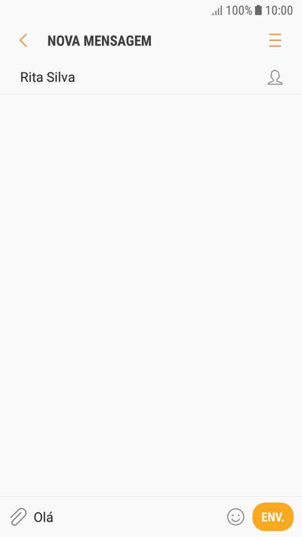 Prima ENV. quando terminar de escrever a sua mensagem curta.