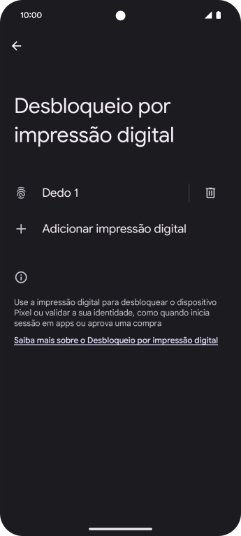 Prima a seta para a esquerda.