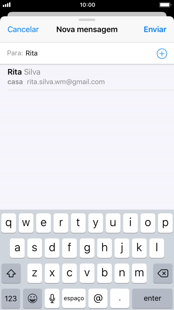 Prima o contacto pretendido.